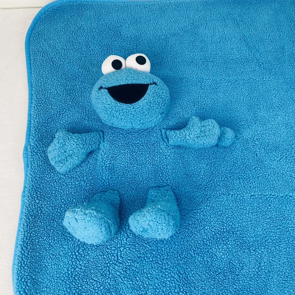 Sesame Street Cookie Monster My Pet Blankie Lovey Baby Blanket Blue 2019 26